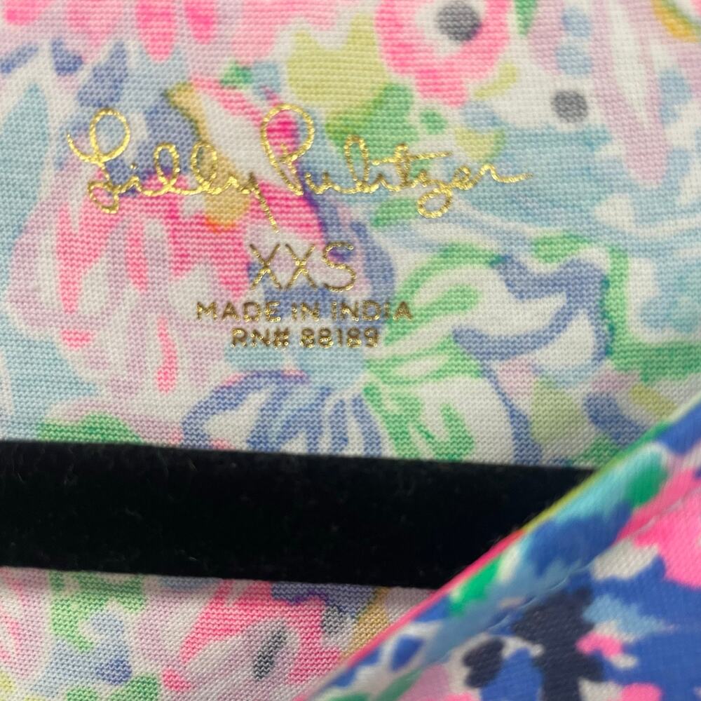 NWT Lilly Pulitzer Geanna Dress Amalfi Blue Alligator Isle Womens XXS - Picture 7 of 8